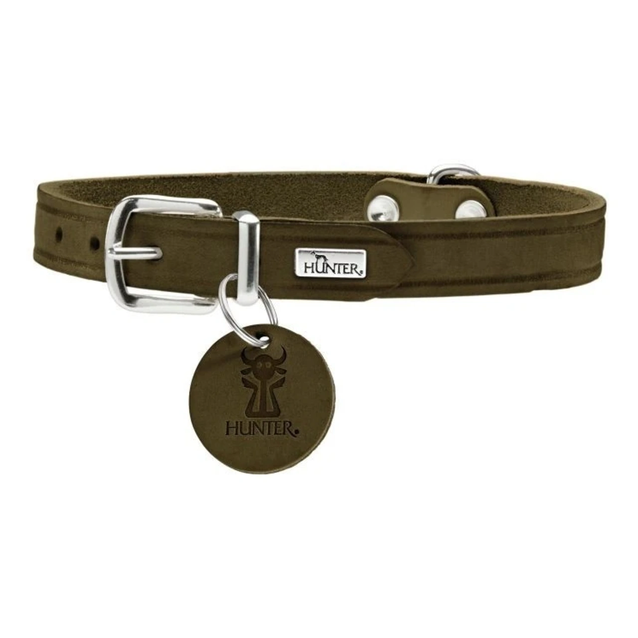 Hunter Aalborg Sport Oliven 52 hundehalsbånd - 38-47 cm